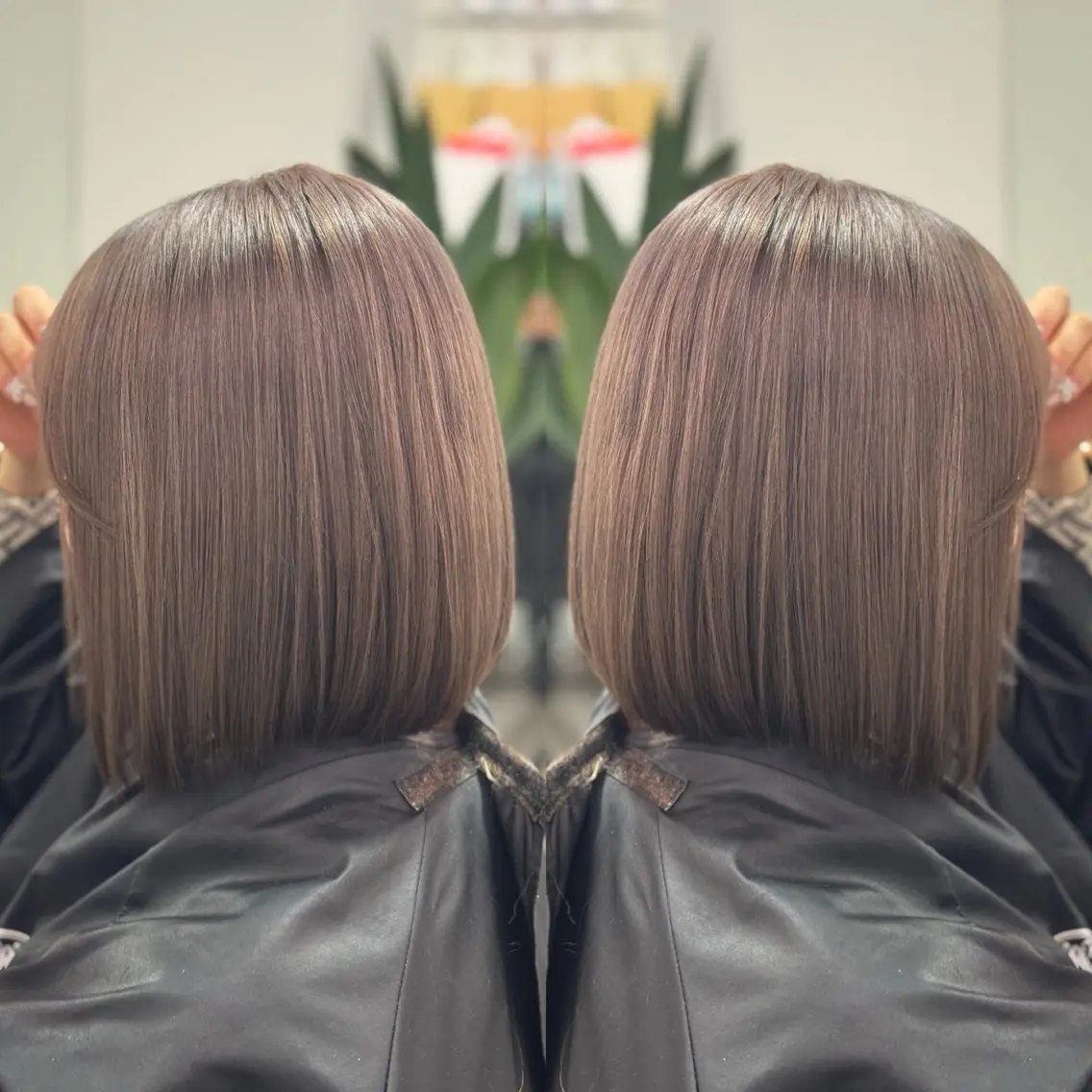 ショート カラー バレイヤージュ ボブ🌈ナツヤのヘアスタイル