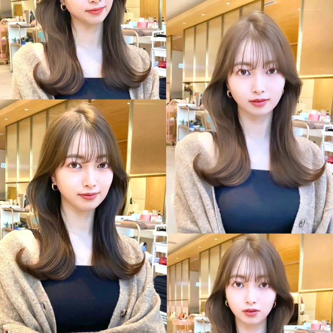 セミロング 顔周りカット 韓国風ヘア レイヤーカット カット ヘアカラー トリートメント 韓国くびれレイヤー 🇰🇷はづきのヘアスタイル