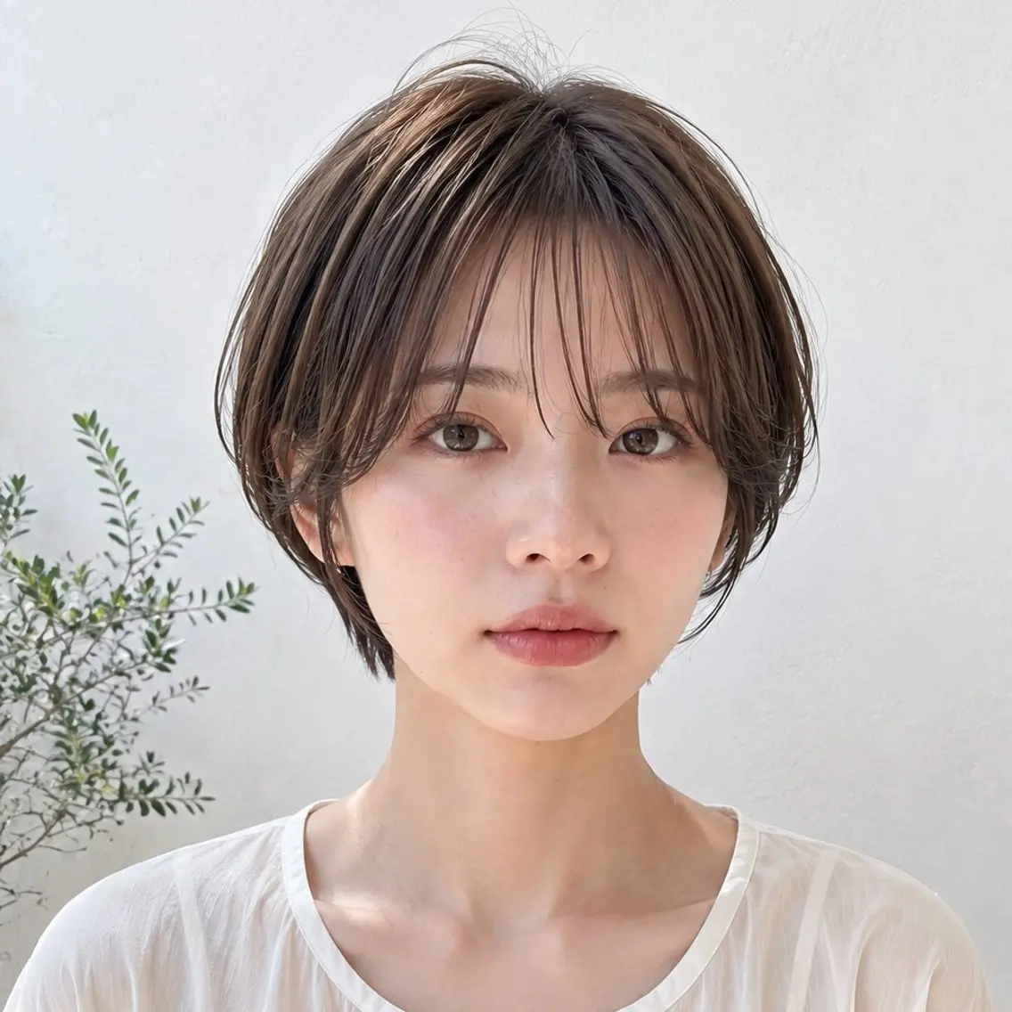 ショート カラー ブラウンカラー 透明感カラー ショートヘア トリートメント カット ヘアカラー トリートメント 銘苅 祥一のヘアスタイル