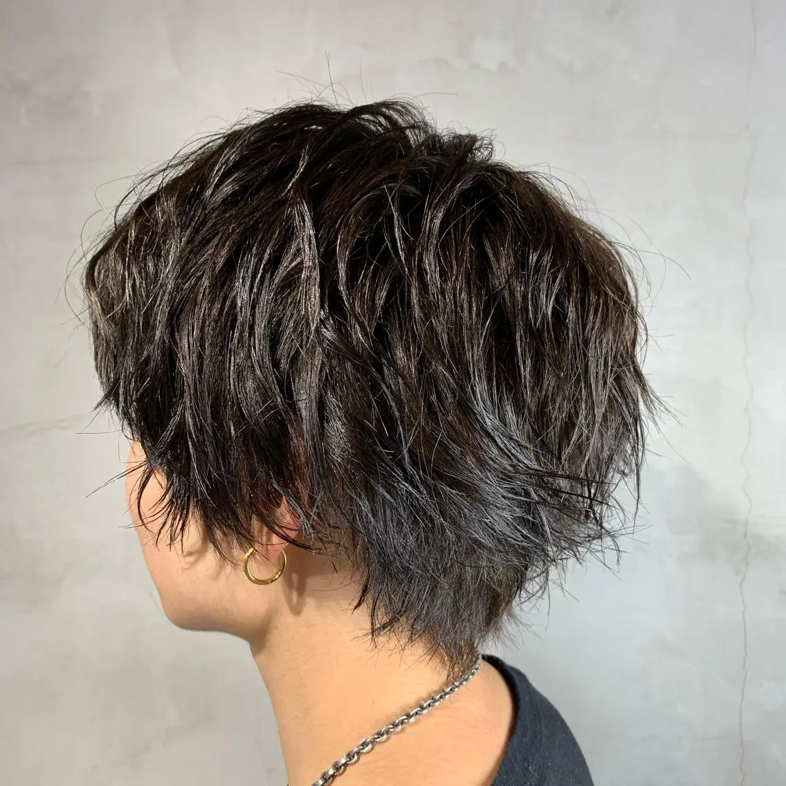 ミディアム メンズパーマ 工藤勇也のヘアスタイル