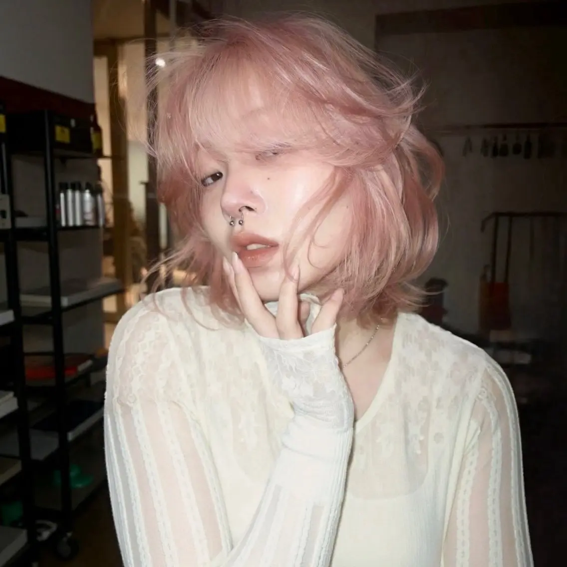 ショート ヘアカラー miu🪅縮毛矯正 モデル募集のヘアスタイル