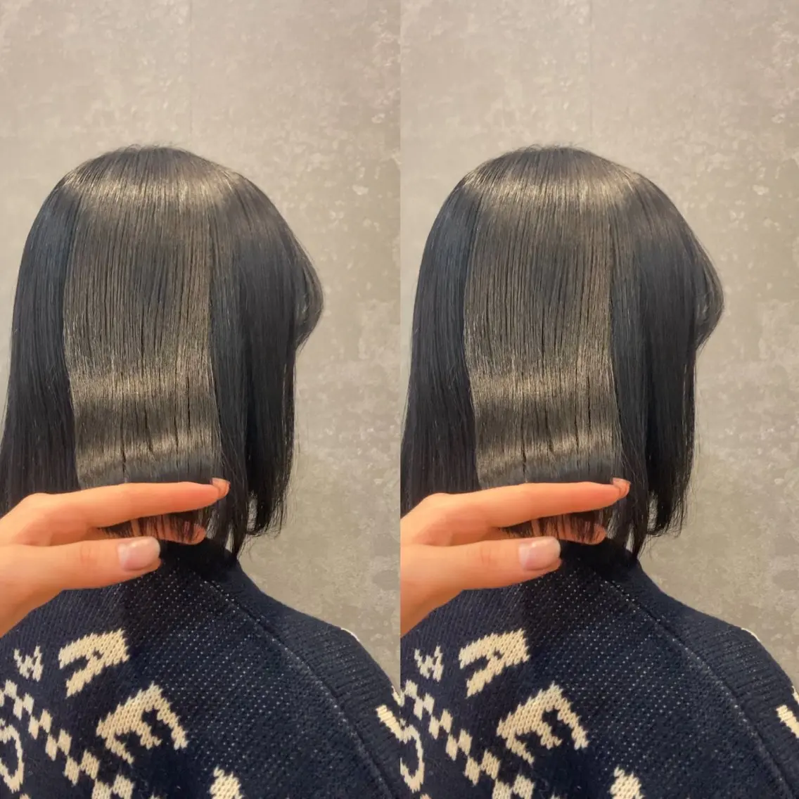 ミディアム カラー 髪質改善 トリートメント み うのヘアスタイル