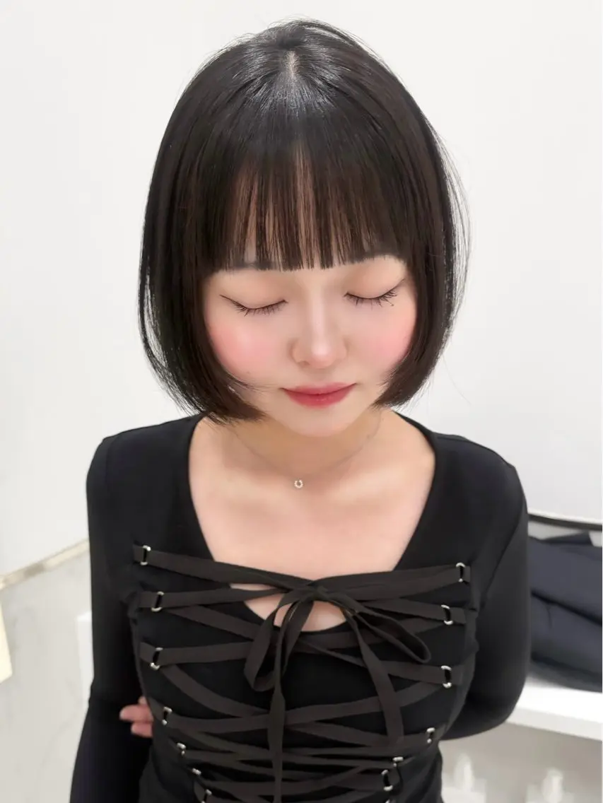 ショート カラー ヘアアレンジ カット ヘアカラー トリートメント ヘッドスパ ヘアセット 縮毛矯正🤍 盛れるボブ/ひかりのヘアスタイル