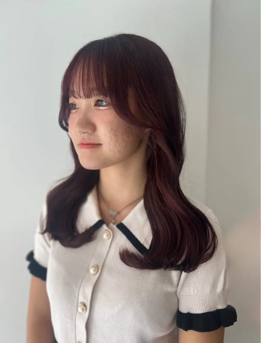 セミロング カラー ブラウンカラー ピンクカラー ピンクブラウン 🪞艶カラー/モテ ガーリー🎀yuiのヘアスタイル