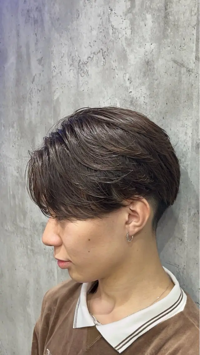 【🦄平日限定🦄】メンズカット➕パーマ➕トリートメント#毛流れ#センターパート#ツイスト#波巻き#ダメージレスパーマの写真
