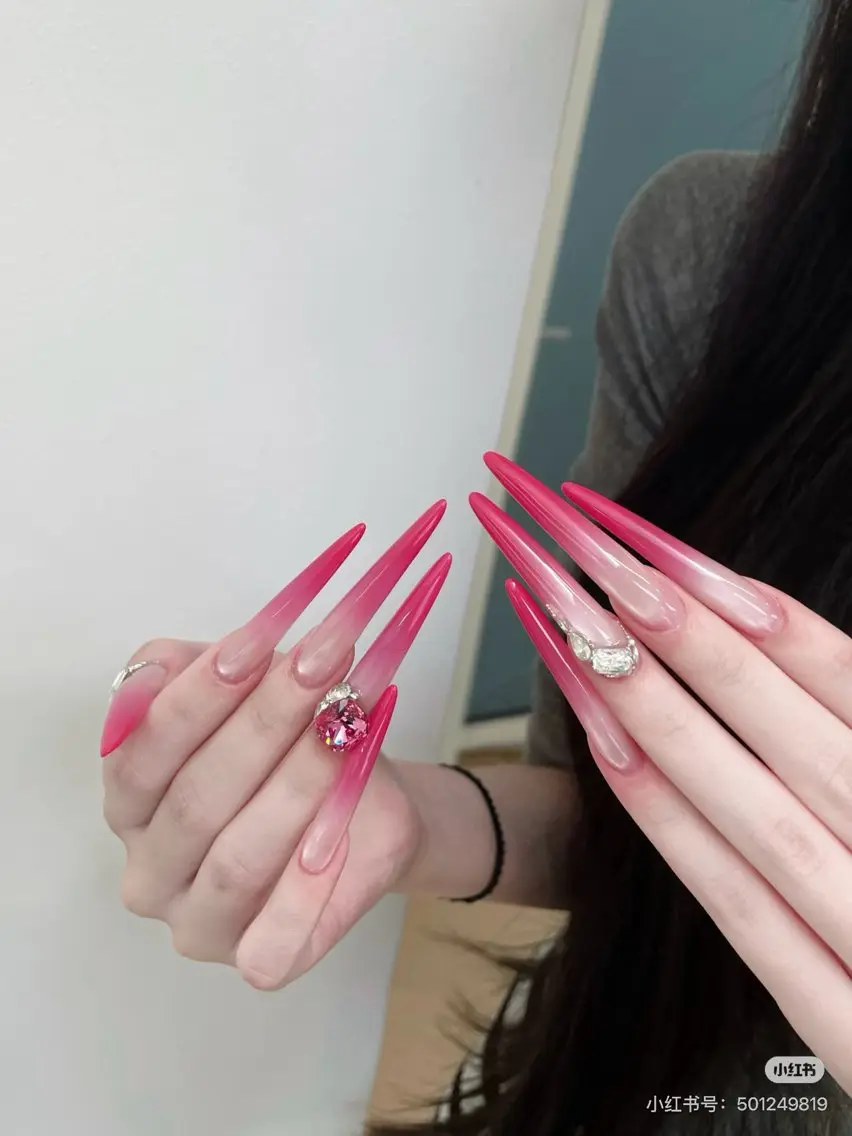 ネイル フレンチネイル ガラスフレンチ キラキラネイル 韓国ネイル ロングネイル ハンドネイル star nail salonのネイルデザイン