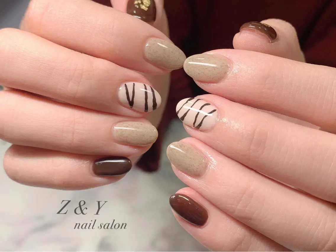 ネイル バレンタイン ハンドネイル Z&Y nail salonのネイルデザイン