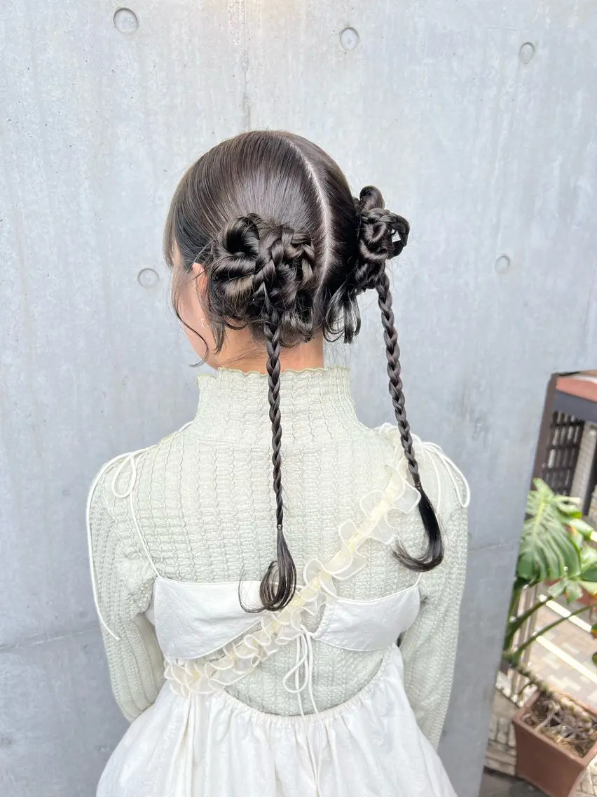 ロング ヘアアレンジ ヘアセット 土田かほ/本日🈳 ヘアセットのヘアスタイル