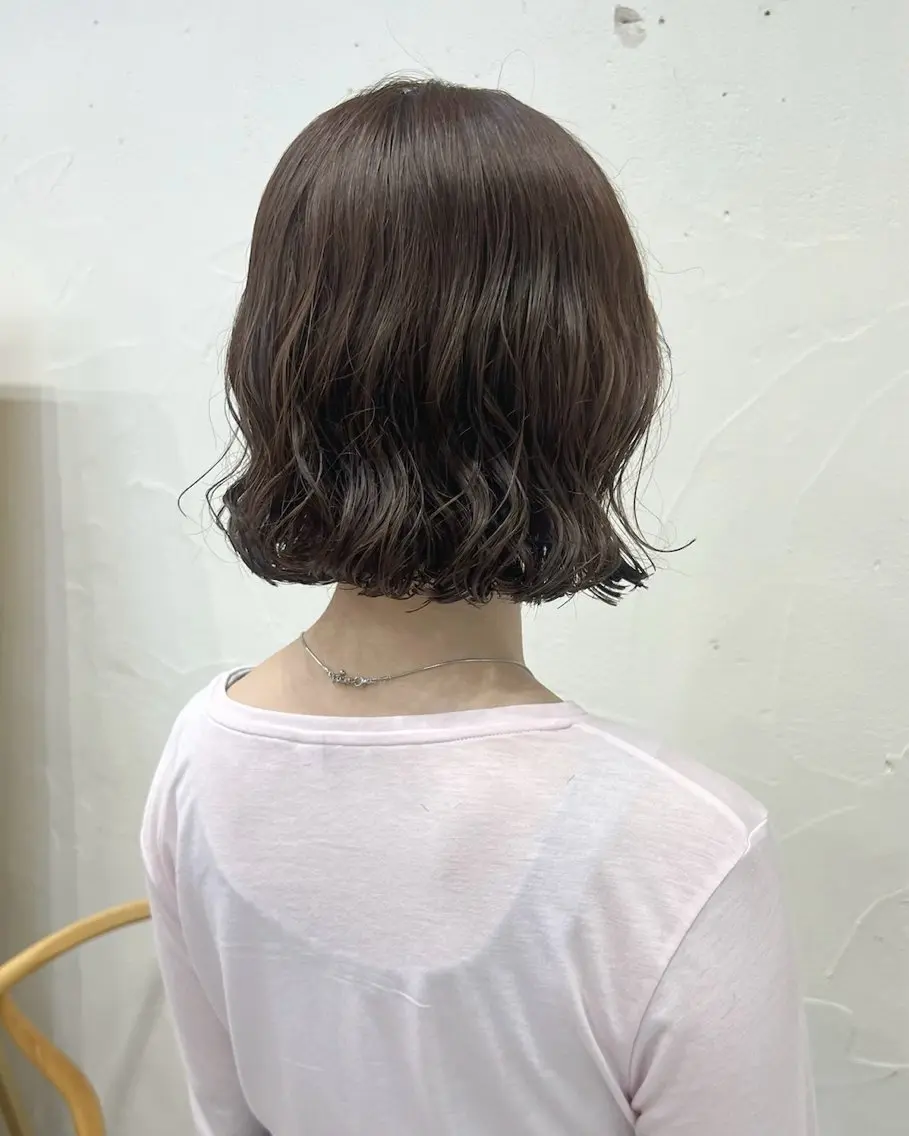 ミディアム カラー カット ヘアカラー パーマ akane/ボブ /ブラウンベージュのヘアスタイル