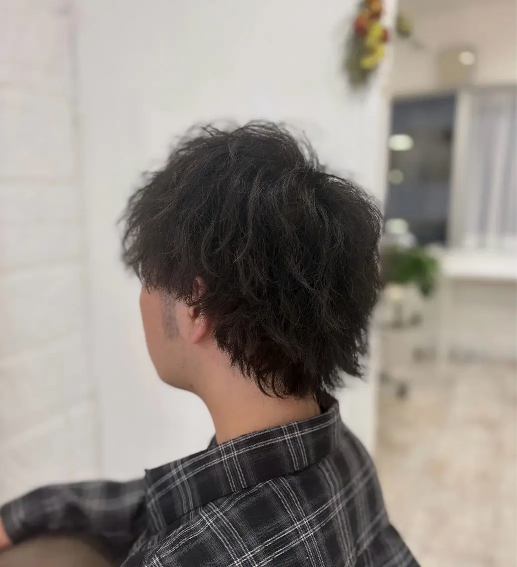 メンズ メンズウルフカット ウルフカット カット 阿部 渓太のヘアスタイル