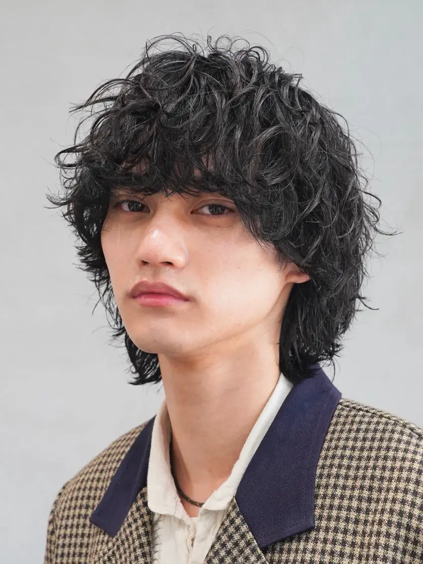 ショート パーマ メンズ カット パーマ fifth/メンズ/ シャドウパーマ/星七のヘアスタイル