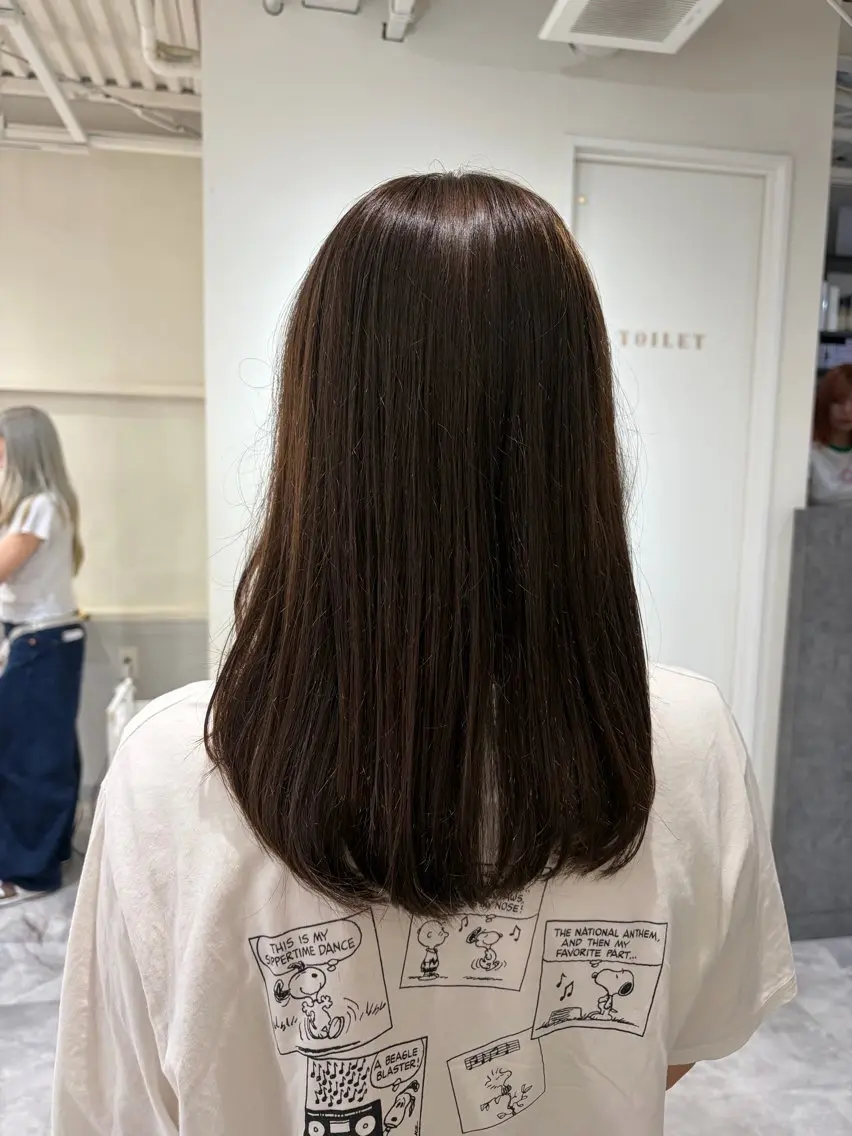 セミロング カラー ヘアカラー 夢 菜のヘアスタイル