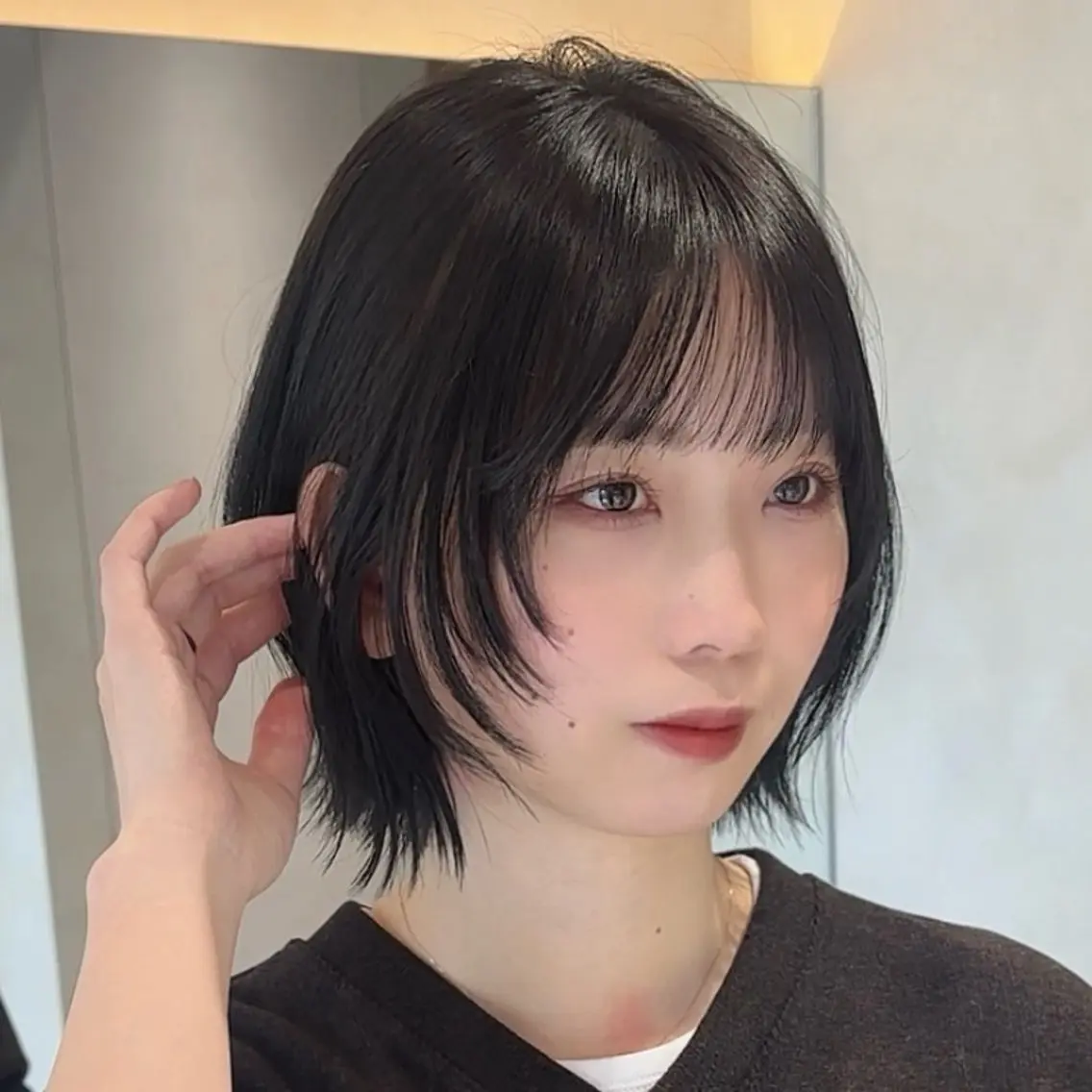ショート カラー カット ヘアカラー トリートメント 原宿/韓国ボブ /くびれボブ/優希のヘアスタイル
