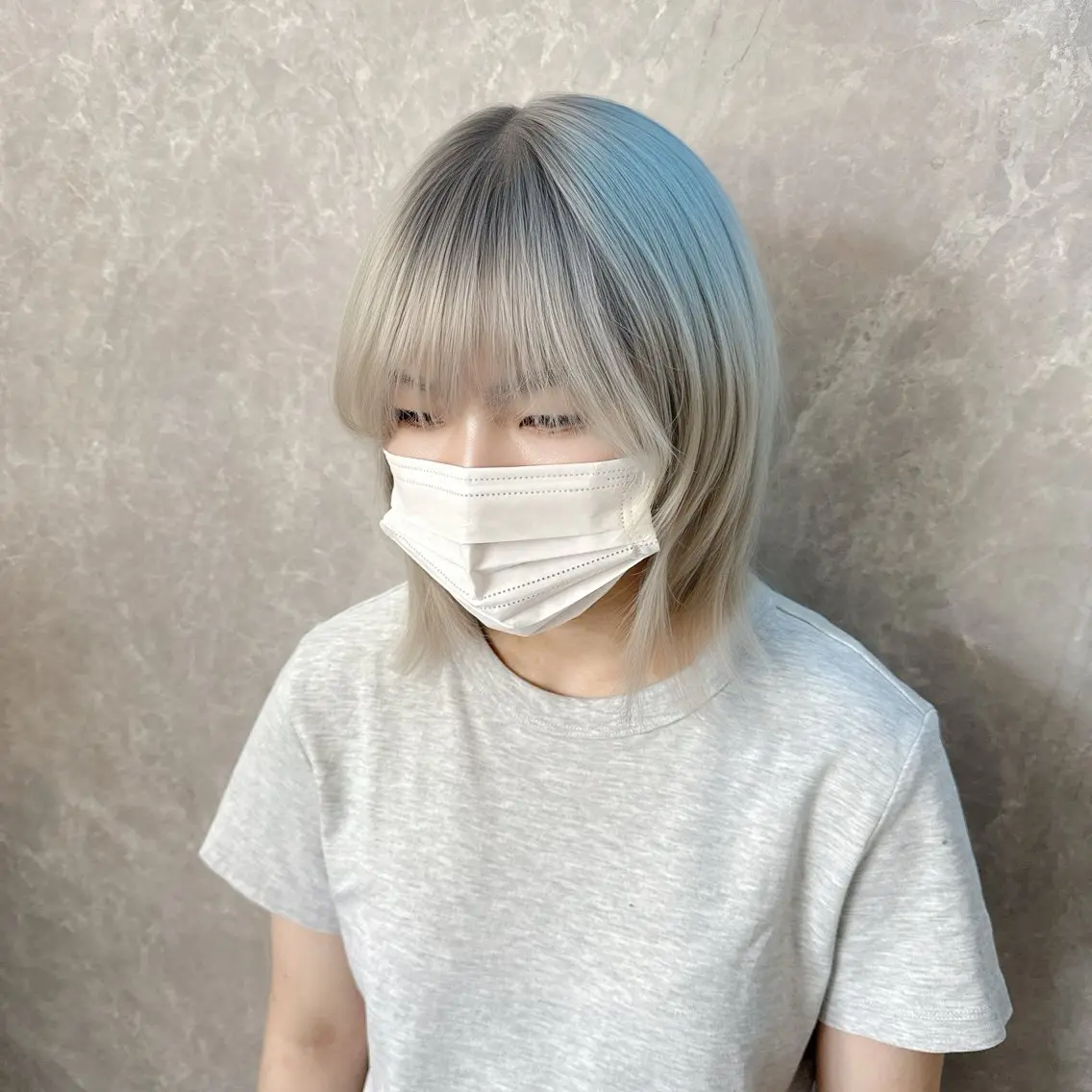 ショート カラー ブリーチ ケアブリーチ 透明感カラー シルバー ホワイトシルバー ヘアカラー トリートメント ブリーチの神 KYONのその他イメージ