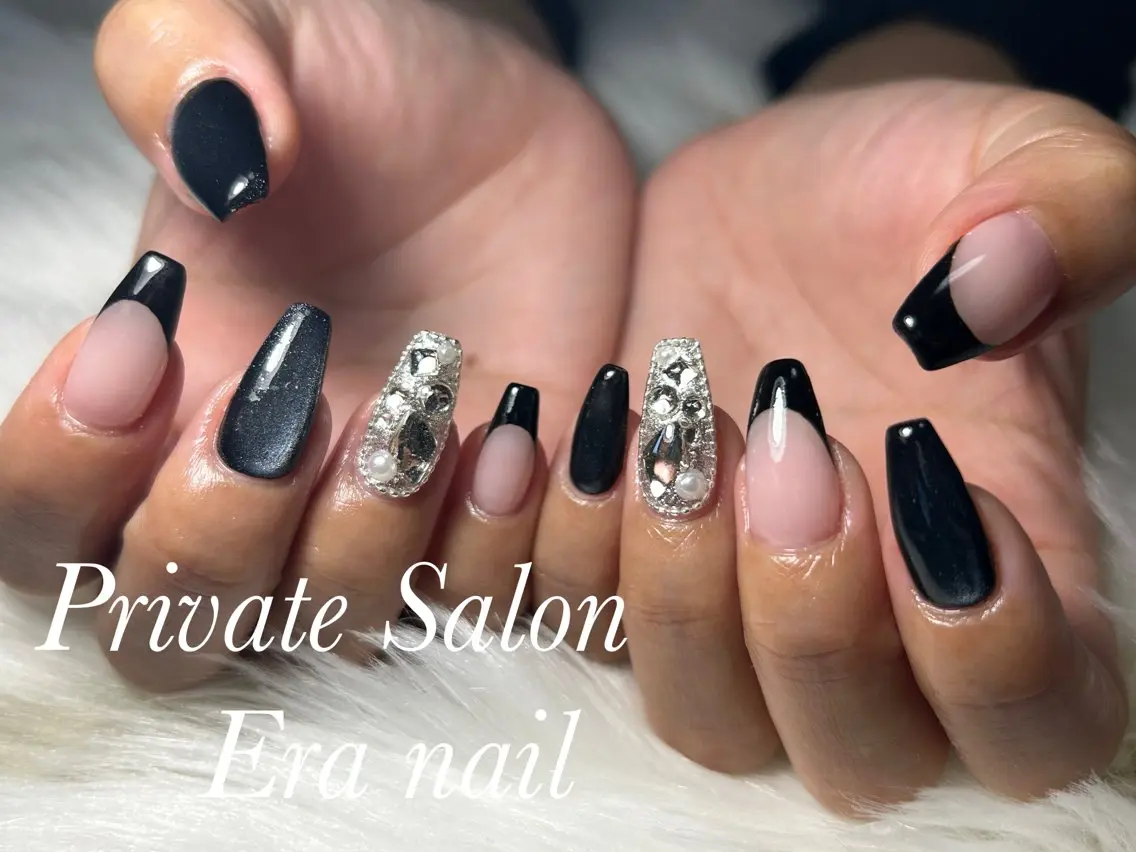 ネイル フレンチネイル マグネットネイル ハンドネイル Era nailのネイルデザイン