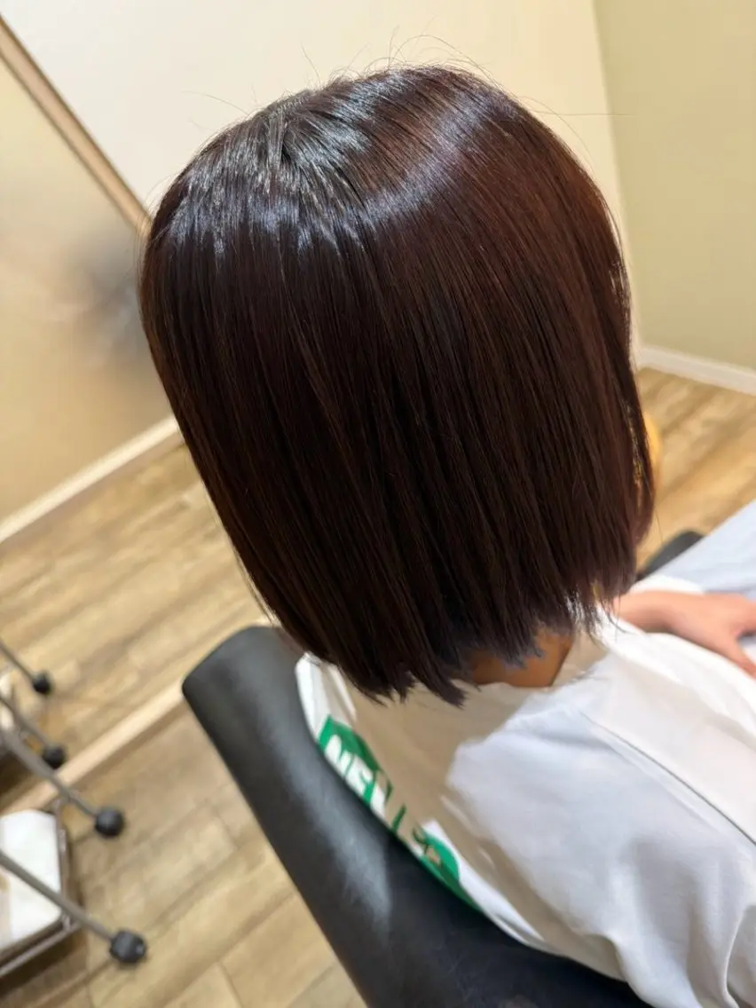 ミディアム ボブ カット rocca糸島店 リサのヘアスタイル