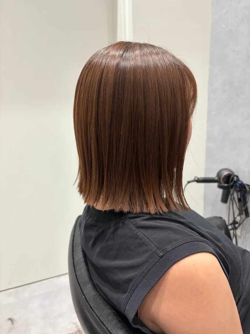 ボブ似合わせデザインカット✂️＆髪質改善ストレート＆✨美髪✨ツヤ出しトリートメントの写真