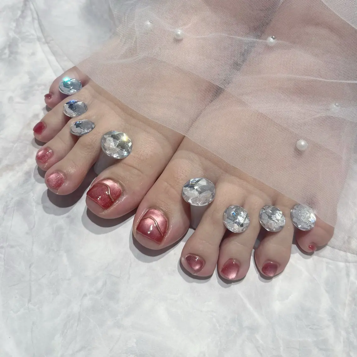 ネイル フットネイル mau🩵 堺筋本町nailのネイルデザイン