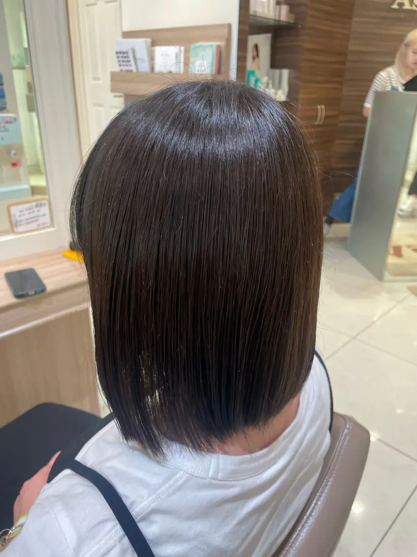 ショート パーマ カット 縮毛矯正 トリートメント 韓国ヘアメイク🎀/ 縮毛矯正✨山本媛香のヘアスタイル