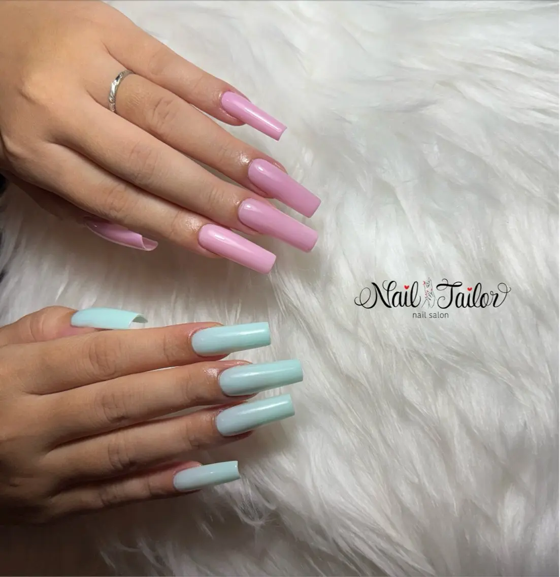ネイル 長さ出し ロングネイル ワンカラーネイル パステルネイル スカルプネイル ハンドネイル NailTailor ネイルテイラーのネイルデザイン