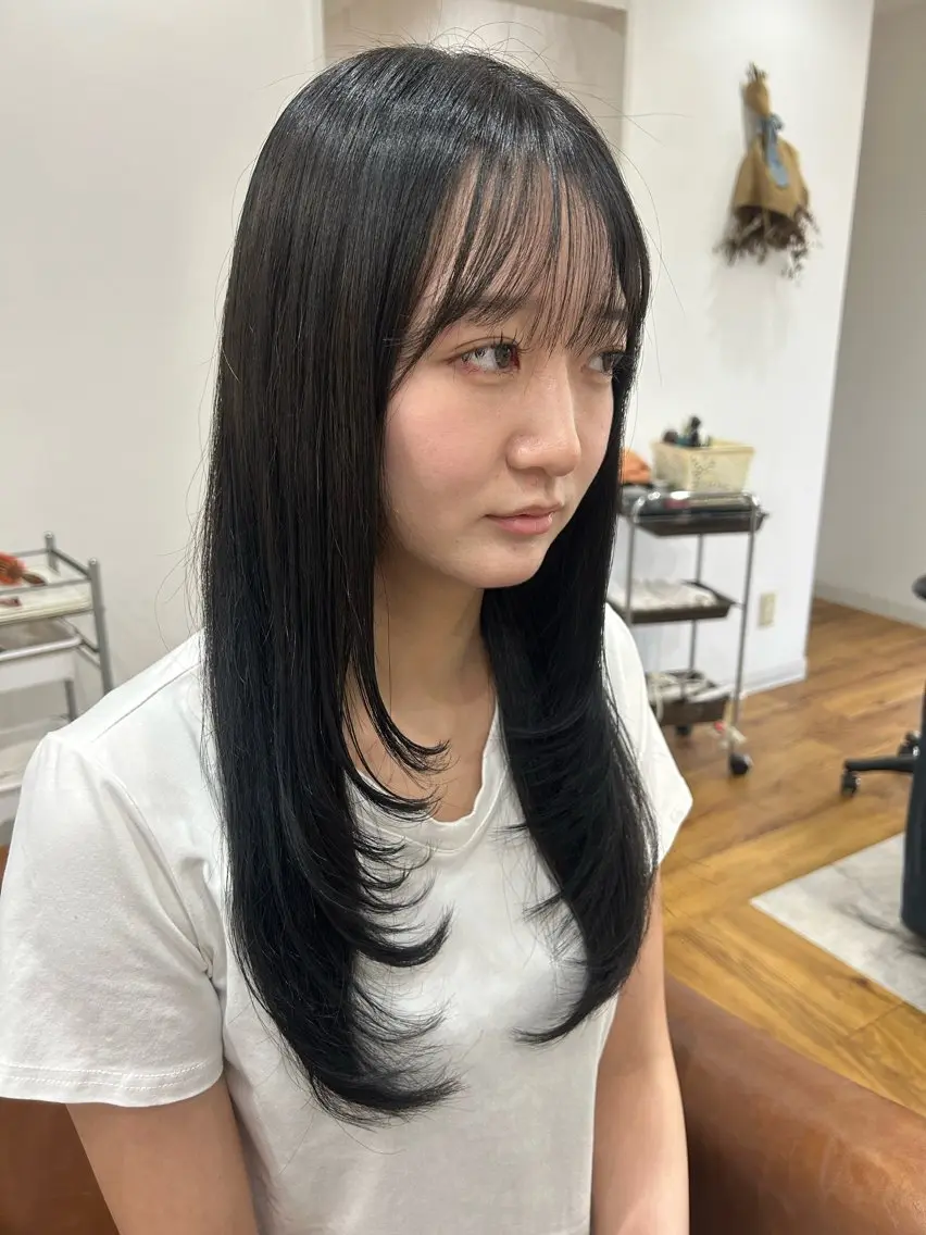 ロング カラー カット ヘアカラー トリートメント 町田 未希のヘアスタイル