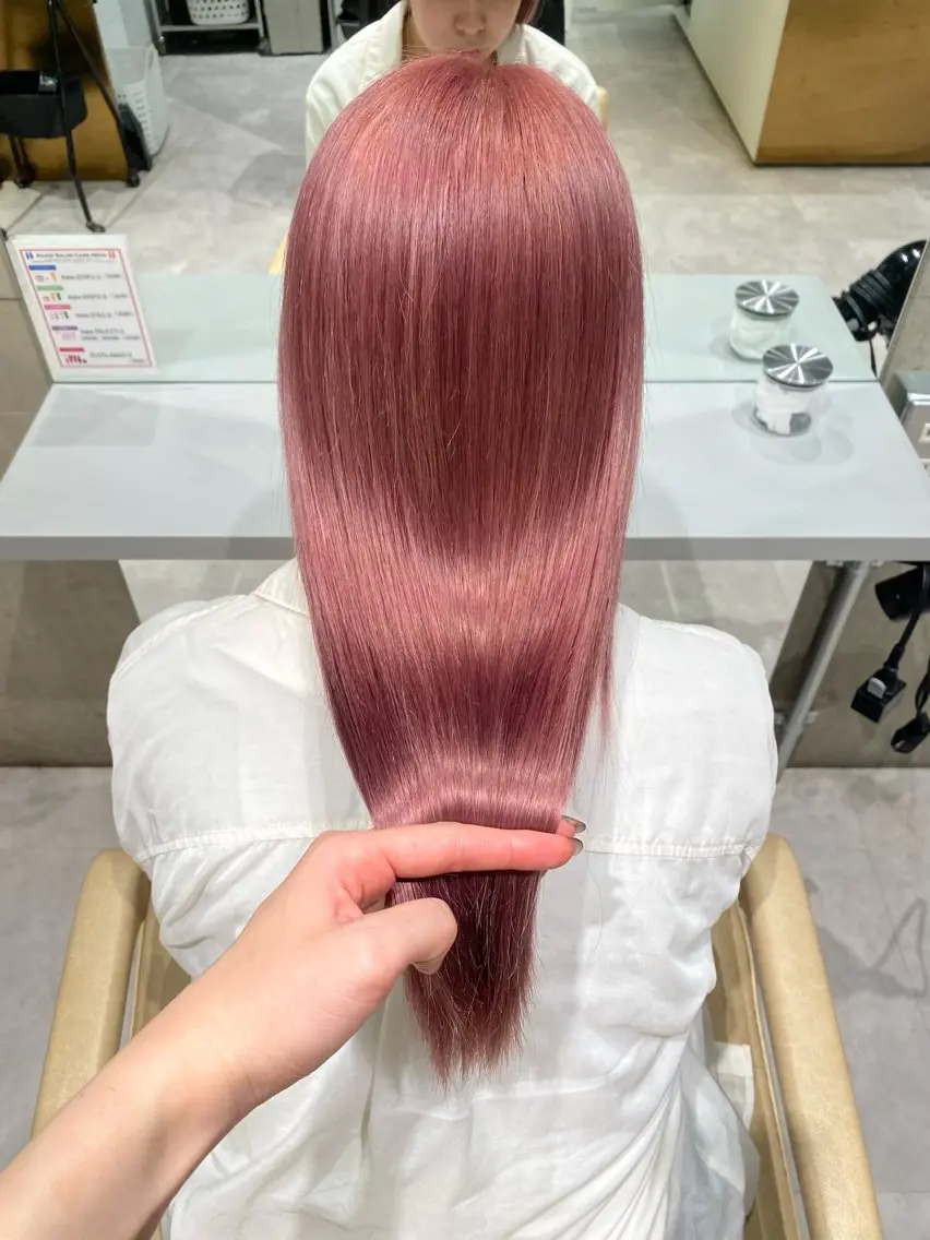 ロング カラー ブリーチ 髪質改善 mina🪐立川駅/ 無料ショートカットのヘアスタイル