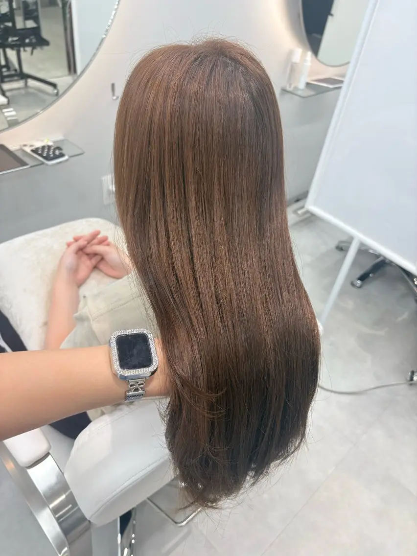 ロング ヘアカラー トリートメント 透明感カラー| 代官山🎀ねねのヘアスタイル