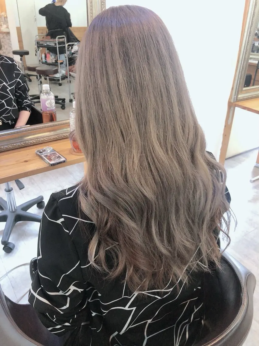 セミロング カラー ベージュカラー ブリーチ ダブルカラー 【メンズカット】 澤下瑛一のヘアスタイル