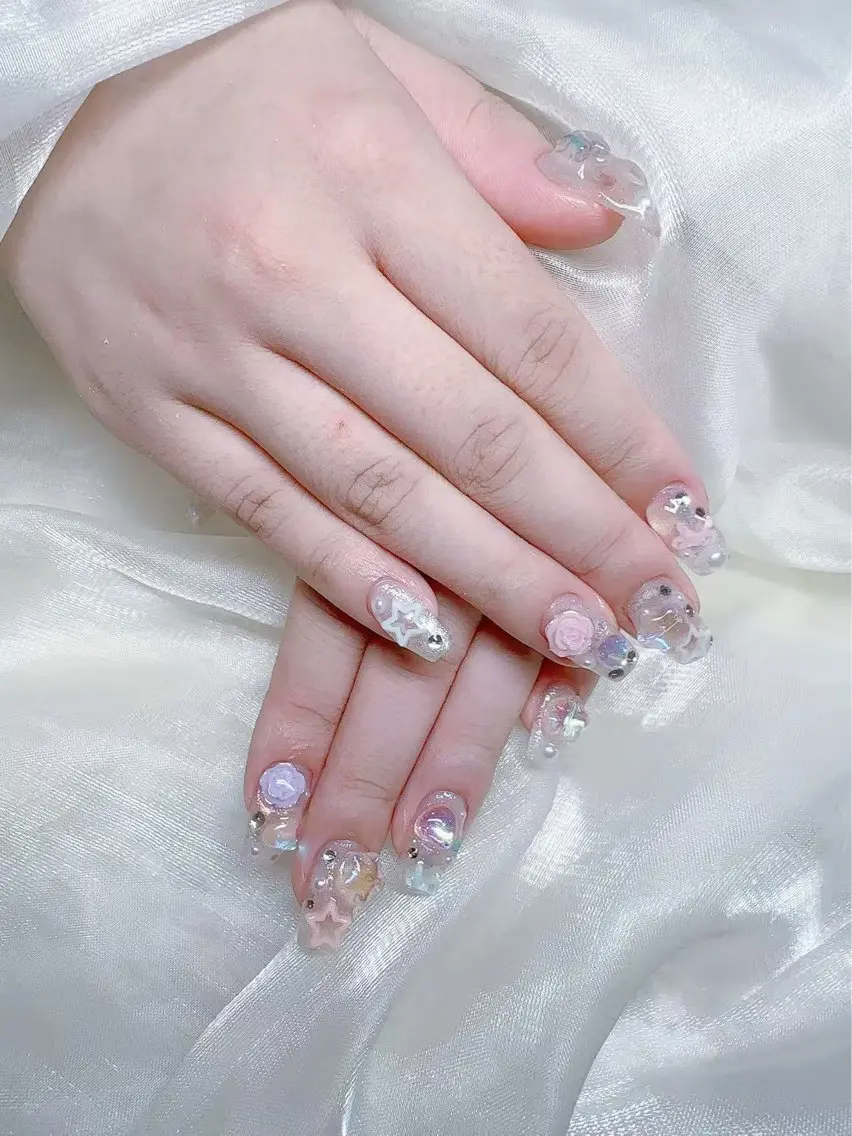 ネイル ハンドネイル ラベンダー💖日暮里 ルル💖ネイルのネイルデザイン