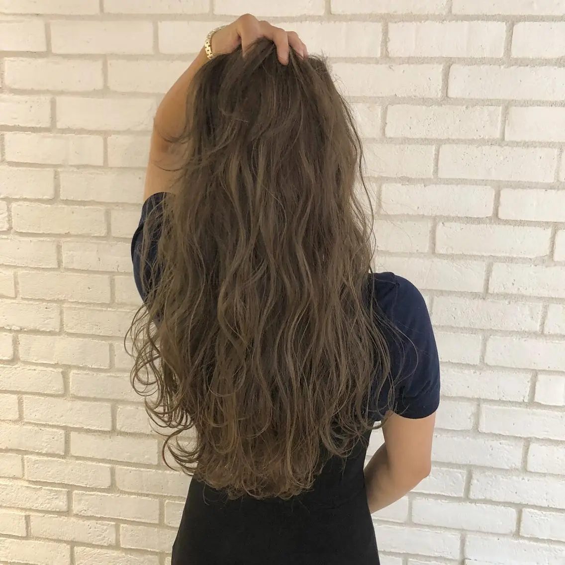 セミロング カラー グレージュ 佐藤 高徳のヘアスタイル