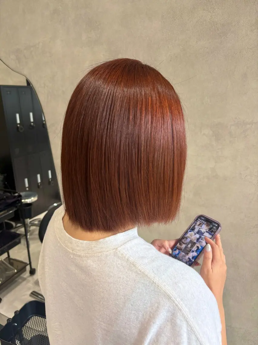 ショート カラー ヘアカラー 《.Xian》こゆき /艶カラーのヘアスタイル