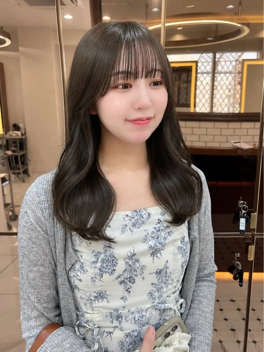 ロング カラー ヘアアレンジ メンズ ‎透明感×艶髪 ‎🫒maki🎀のヘアスタイル