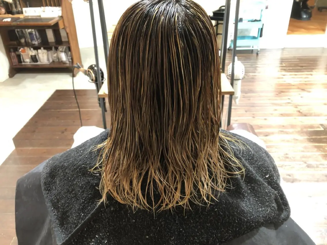カラー ブリーチ グラデーションカラー ハイライトカラー ヘアカラー パ ルのヘアスタイル