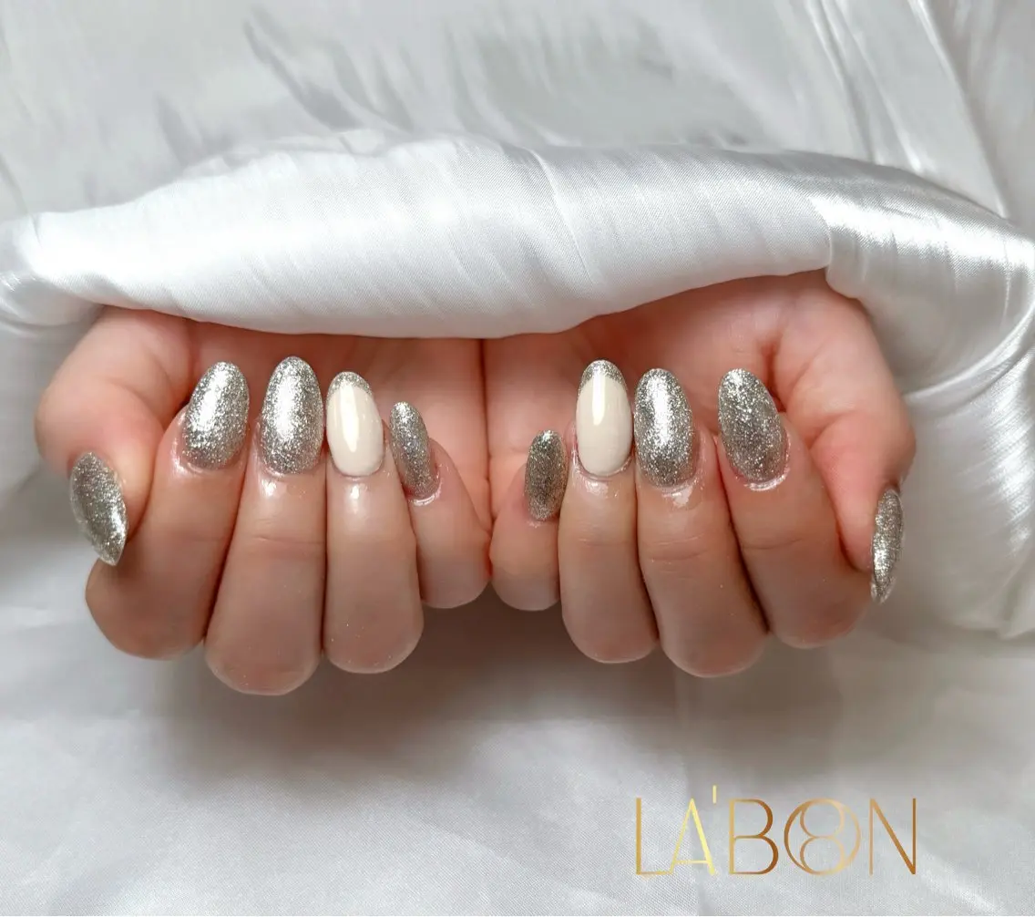 ネイル アートネイル ジェルネイル キラキラネイル 韓国ネイル ロングネイル Labon Nails Artのネイルデザイン