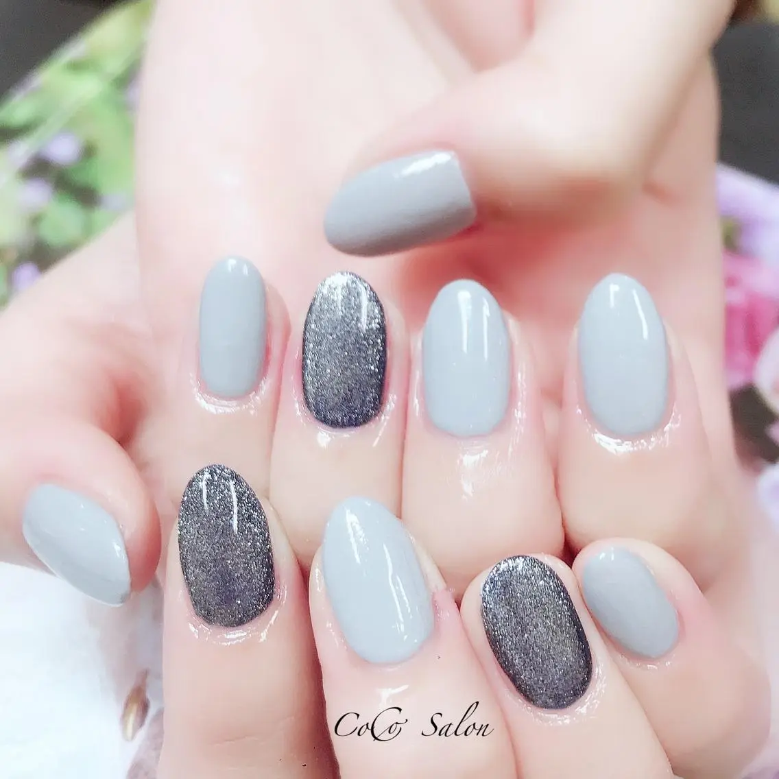 ネイル マグネットネイル オフィスネイル シンプルネイル CoCoSalon ネイル/まつ毛予約のネイルデザイン