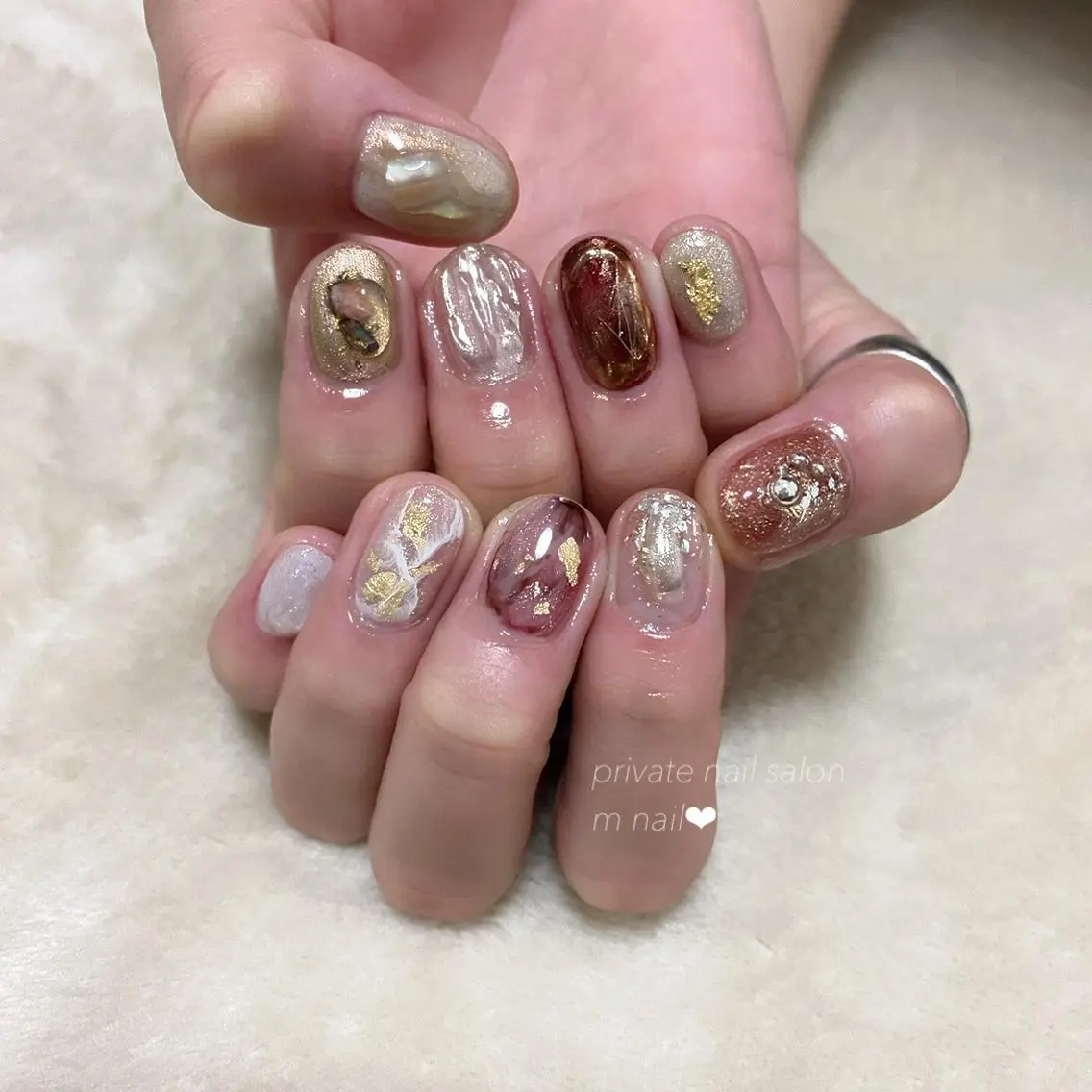 ネイル ニュアンスネイル ハンドネイル 小河原 舞のネイルデザイン