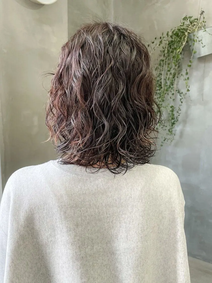 ミディアム パーマ 丸みショート/ ショート特化/健太郎のヘアスタイル