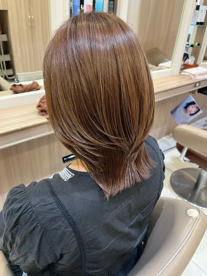 カラー ヘアカラー モデル様募集中 田中ゆらのヘアスタイル
