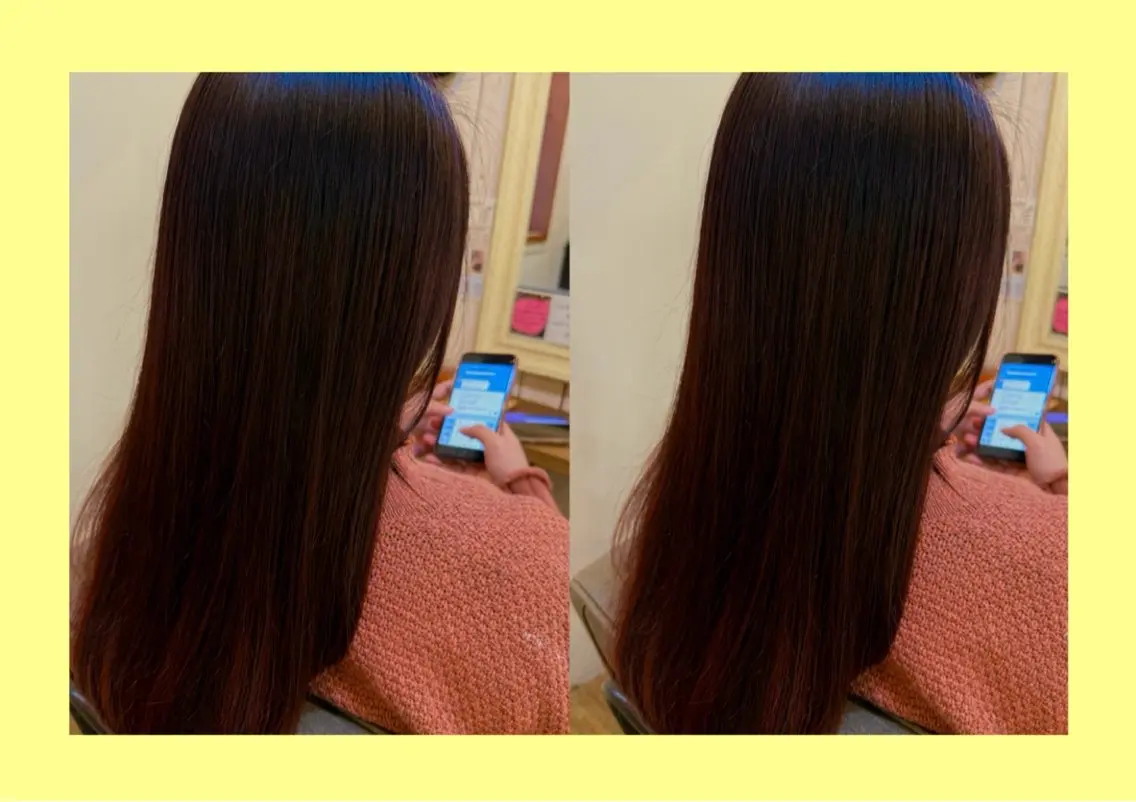 ロング カラー ブリーチ カシス ブリーチなしカラー ピンクカラー カット ヘアカラー トリートメント ヘッドスパ 髪質改善/ハイトーン /茅ヶ崎/YUUKAのヘアスタイル