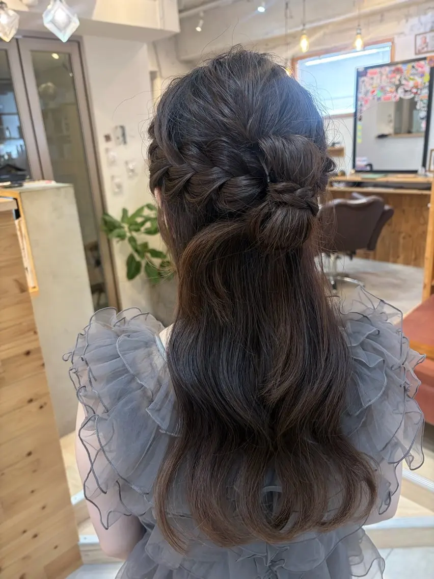ヘアアレンジ 結婚式・ブライダル ヘアセット cana 札幌レイヤースタイルのヘアスタイル