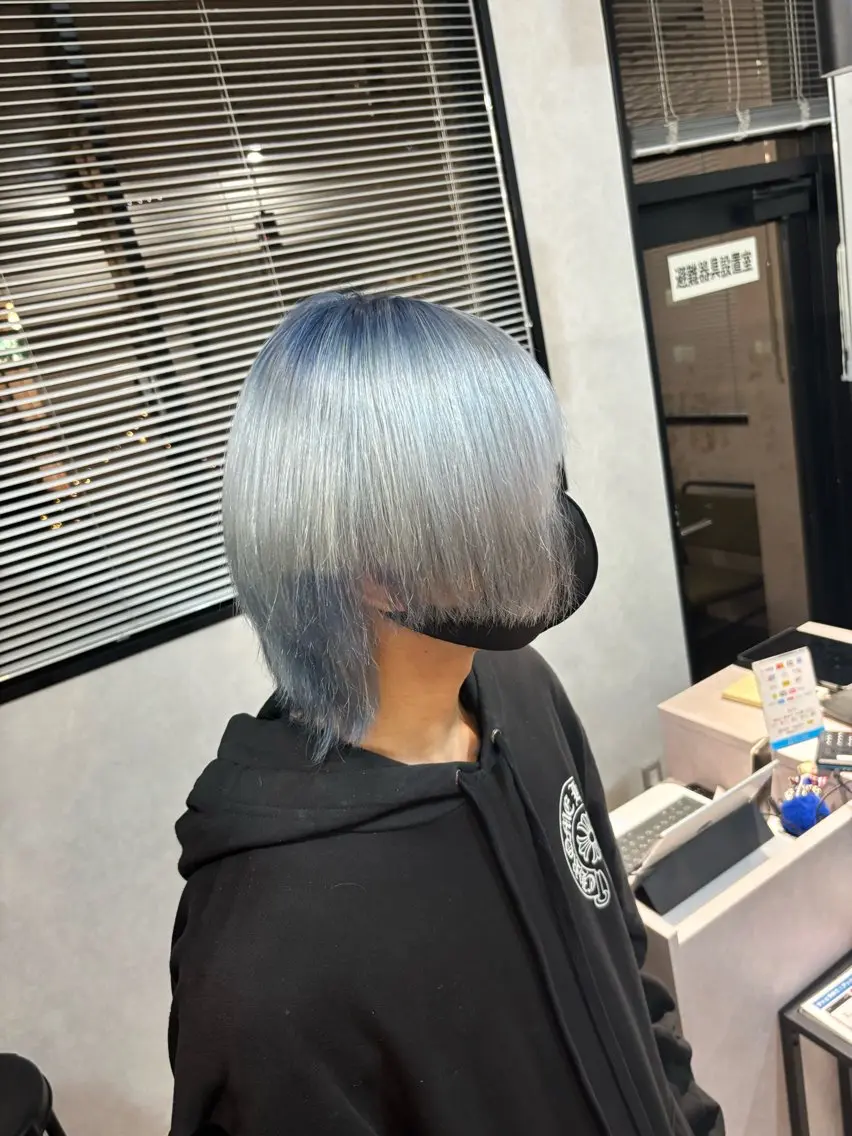 ミディアム ヘアカラー エクステ/ハイトーン /ミサキのヘアスタイル