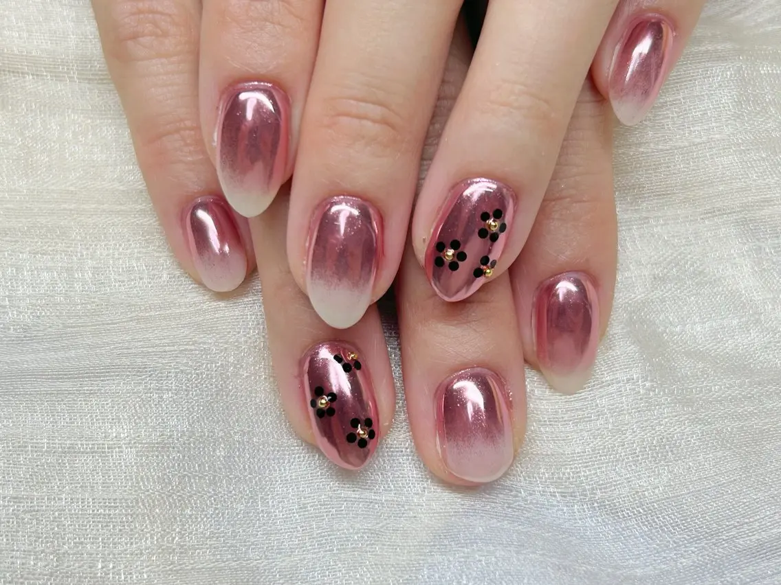 ネイル アートネイル 成人式 長さ出し フットネイル マグネットネイル ハンドネイル Lino Nailのネイルデザイン