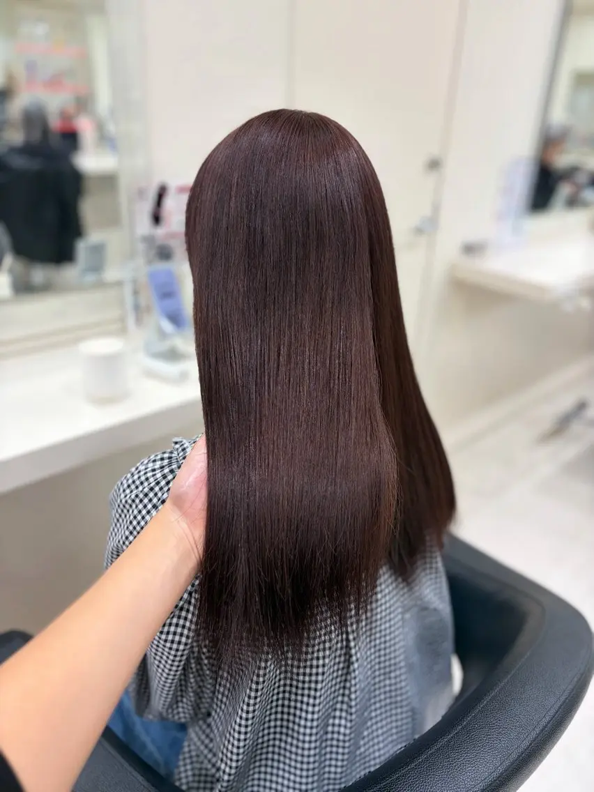 ロング カラー ラベンダーカラー ヘアカラー ヘアセット レイヤー×大人可愛い ベージュHARUNAのヘアスタイル