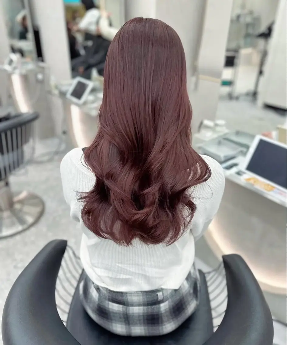 ロング カラー ヘアアレンジ ブリーチ ブリーチなしカラー レッドカラー 似合わせカラー× ウルフカット/ホマレのヘアスタイル