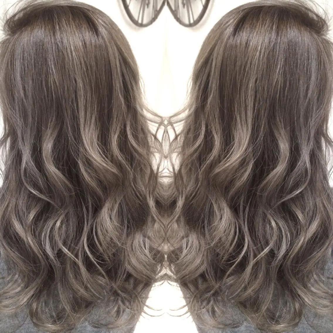 セミロング カラー ハイライトカラー 3Dハイライト ハイライト ヘアカラー トリートメント 井上 一平のヘアスタイル
