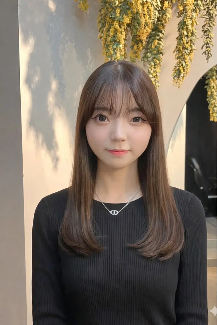 ロング カラー ブラウンカラー チョコレートブラウン トリートメント カット ヘアカラー トリートメント 【ツヤ髪特化】 スズキアキエのヘアスタイル