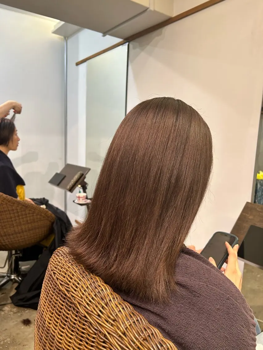 セミロング カラー ヘアカラー 田辺 優志のヘアスタイル