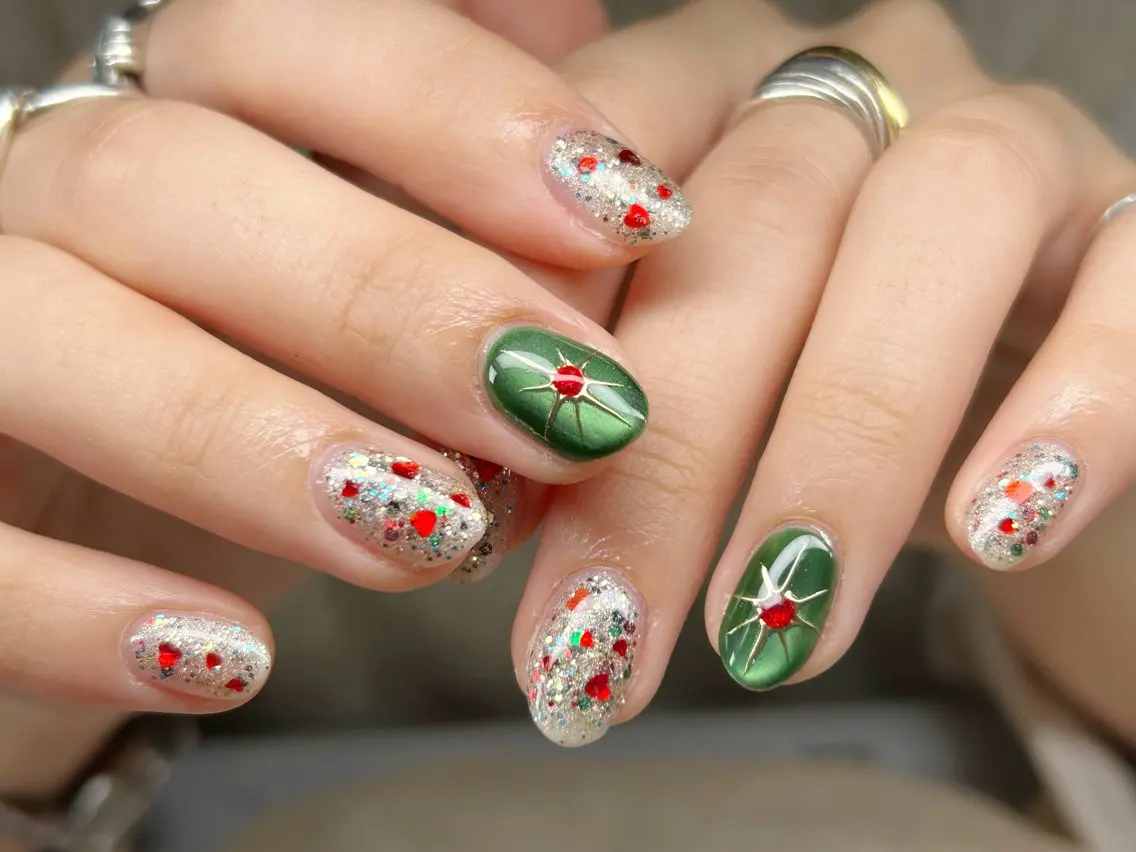 ネイル アートネイル チークネイル 成人式 入学式 長さ出し ハンドネイル Lino Nailのネイルデザイン