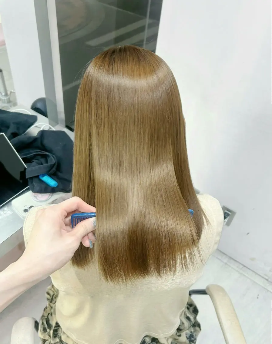 ミディアム パーマ 縮毛矯正 縮毛矯正 池袋|酸性ストレート •縮毛矯正 KOKIのヘアスタイル