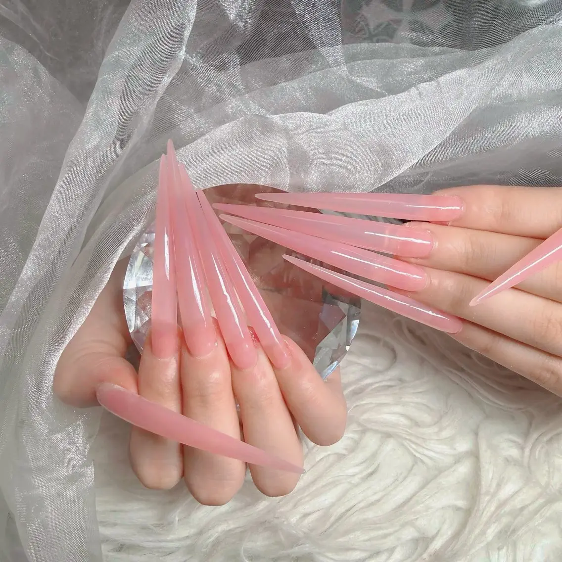 ネイル フットネイル フレンチネイル グラデーション 韓国ネイル ロングネイル ハンドネイル Hani Nail Salonのネイルデザイン